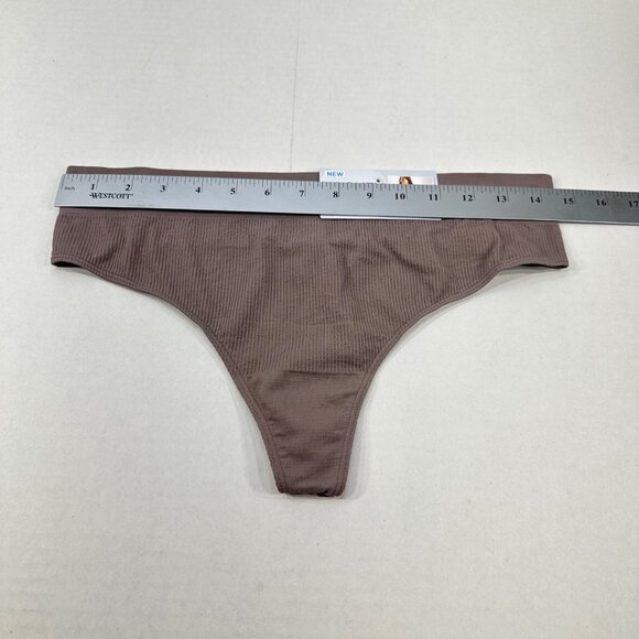 Jockey Women's Sz XXL Panty Thong Generations Recycled Seamfree Ribbed Brown New - Picture 7 of 9